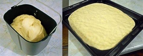 Impasto pizza nella macchina del pane