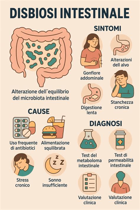 Infografica sulla disbiosi intestinale
