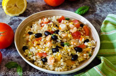 Ingredienti per l'insalata di orzo