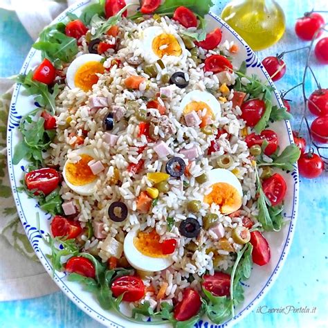 Ingredienti per l'insalata di riso