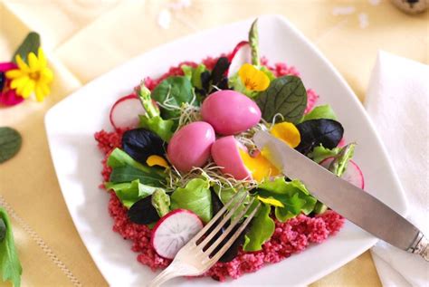 Insalata con Barbabietola, Uova di Quaglia e Bottarga