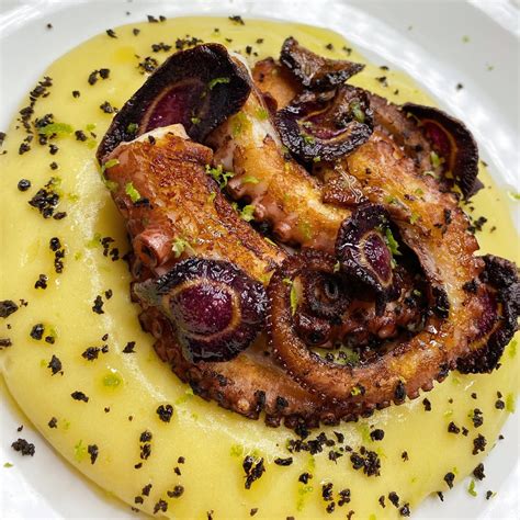 Insalata di Polpo su Crema di Patate