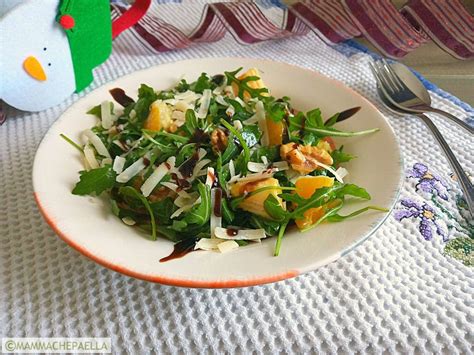 Insalata di funghi e rucola con parmigiano