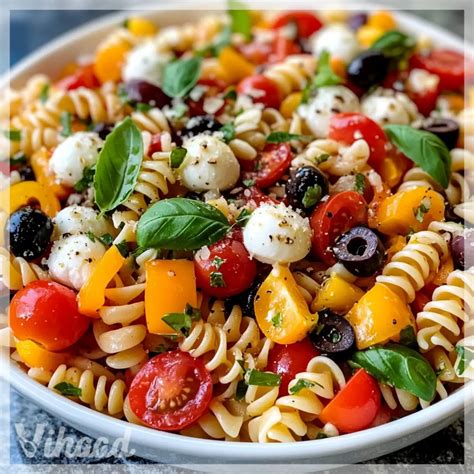 Insalata di pasta colorata