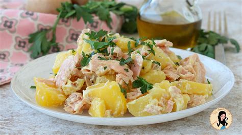 Insalata di patate, salmone e Philadelphia