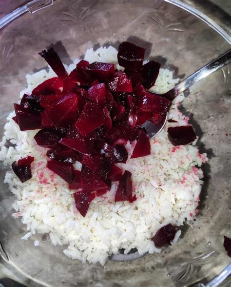 Insalata di riso con barbabietola