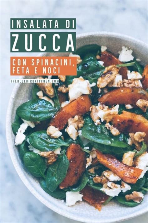 Insalata di spinacini, feta e zucca