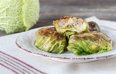 Involtini di Verza con Salsiccia al Forno