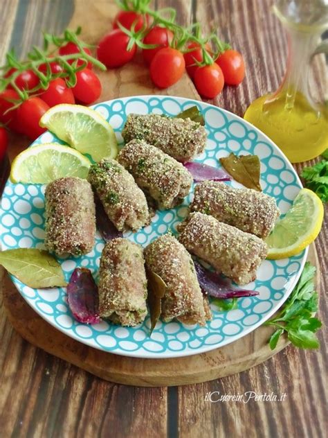 Involtini di carpaccio impanati