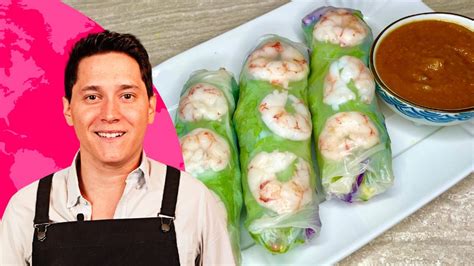 Involtini vietnamiti con salsa al burro di arachidi