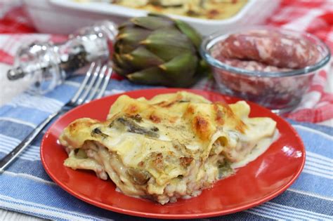 Lasagne con Carciofi e Salsiccia