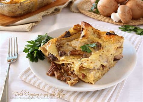 Lasagne con funghi misti