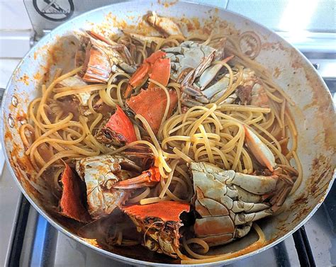 Linguine al granchio blu