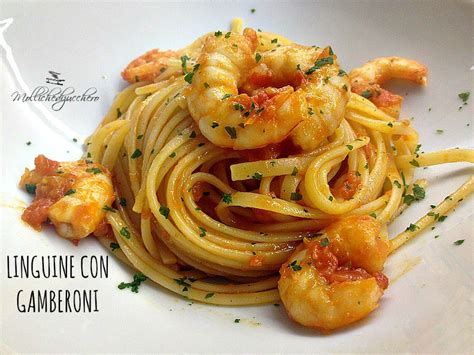 Linguine con gamberoni