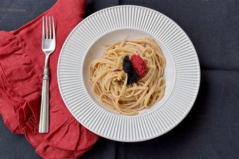 Linguine con uova di lompo