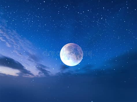 Luna piena nel cielo notturno