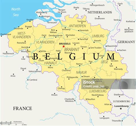 Mappa del Belgio