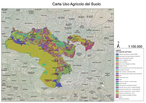 Mappa dell'intensità dell'uso del suolo agricolo