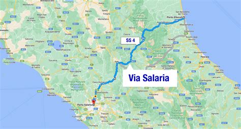 Mappa della Via Salaria