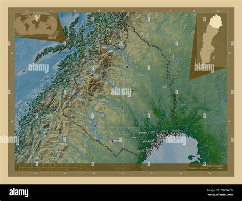 Mappa della contea di Norrbotten, Svezia
