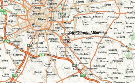 Mappa della zona di San Donato Milanese