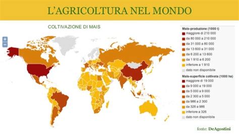 Mappa delle aree di coltivazione della canna da zucchero