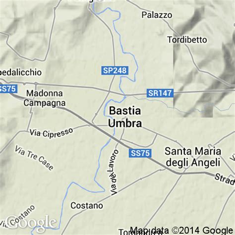 Mappa di Bastia Umbra