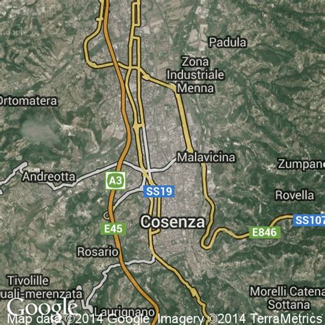 Mappa di Cosenza