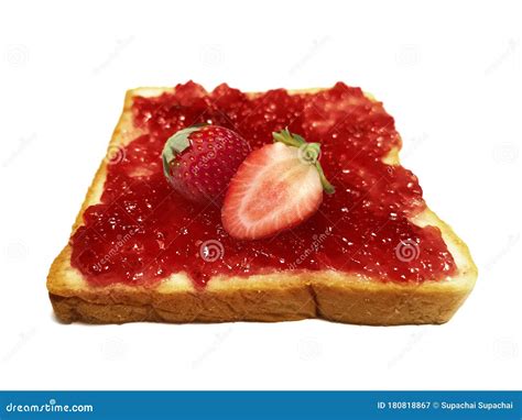 Marmellata di fragole su pane tostato