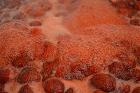 Marmellata in cottura con schiuma