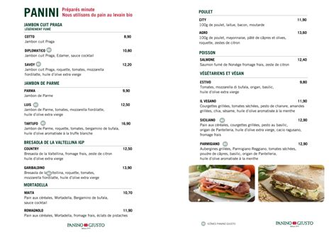 Menu Panino Giusto