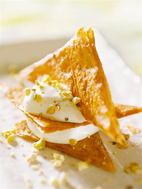 Millefoglie con feta e crema di pistacchi