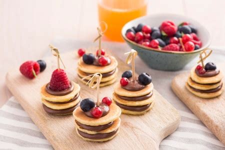 Mini Pancake con Nutella® e Frutta