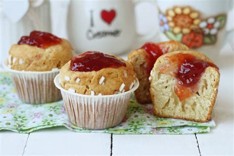Muffin alla Marmellata di Fragole