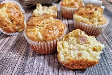 Muffin salati prosciutto e formaggio