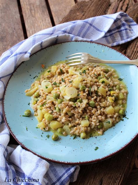 Orzotto ai porri e patate con zafferano