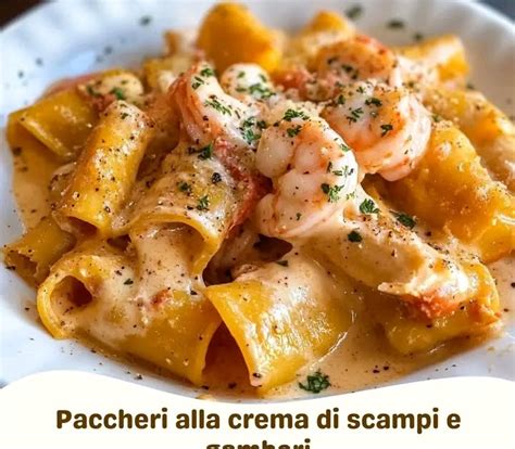 Paccheri alla Crema di Scampi