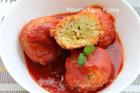 Pallotte Cacio e Uova nel Sugo