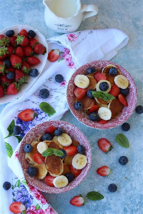 Pancake decorato con frutta