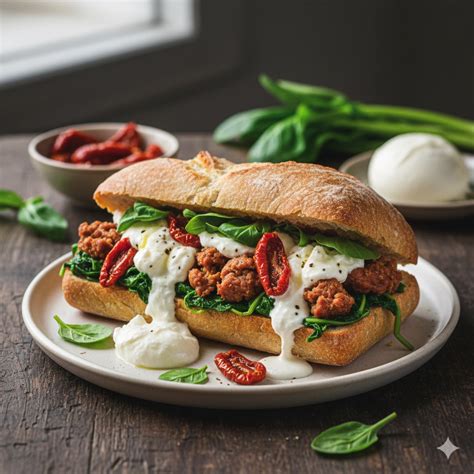 Panino con cime di rapa e hamburger