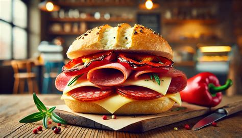 Panino con salame e formaggio