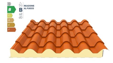 Pannelli sandwich effetto coppo