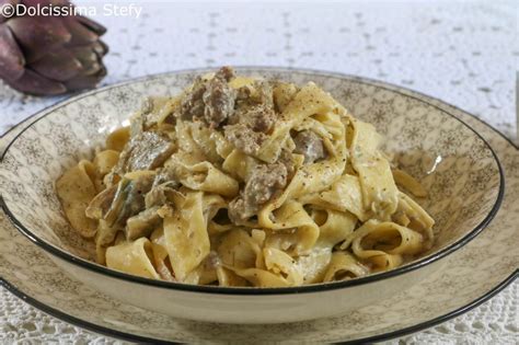 Pappardelle con Carciofi e Salsiccia