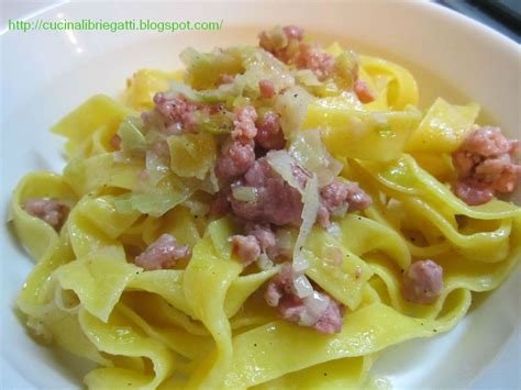 Pappardelle con Salsiccia e Porri
