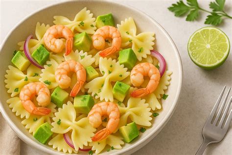 Pasta Fredda con Gamberi e Avocado