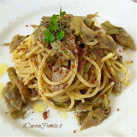 Pasta con Carciofi e Bottarga