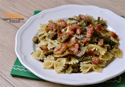 Pasta con carciofi e guanciale