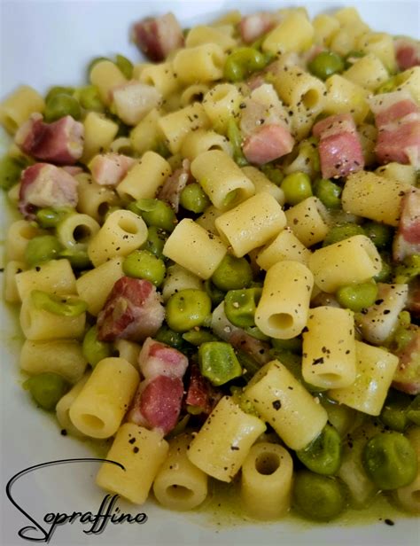 Pasta e Piselli con Pancetta