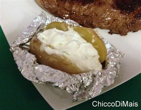 Patata dolce al cartoccio con panna acida