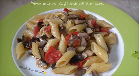 Penne con funghi e pomodorini